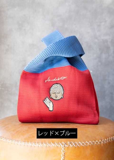 阿弥陀仏の刺繍ニット バッグ 仏像 honok