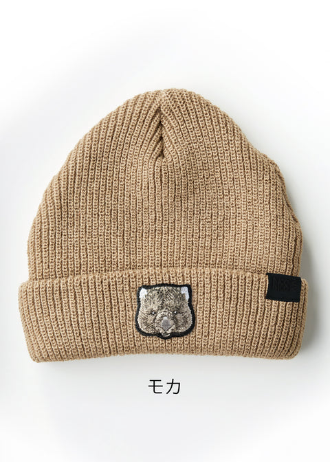 ウォンバット フク 刺繍 ニット帽 Nook Nook