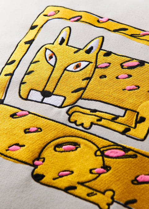 ジャガー 刺繍 トレーナー 裏起毛