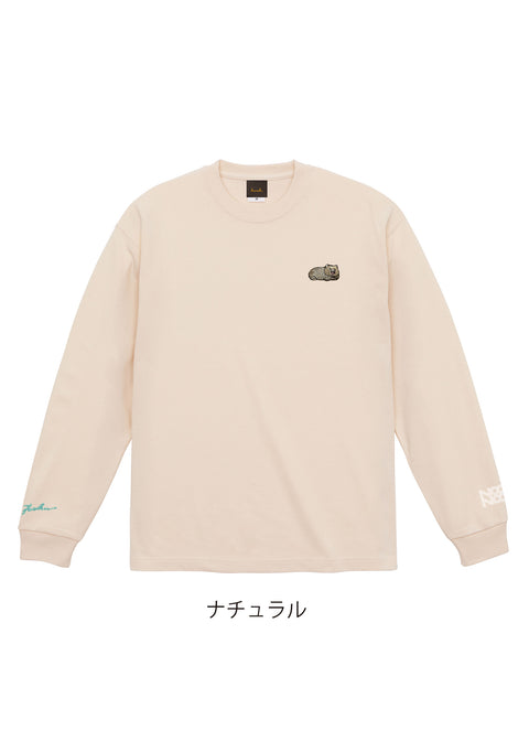 長袖Tシャツ ウォンバット ワインさん ユキちゃん フクくん 刺繍 Nook Nook
