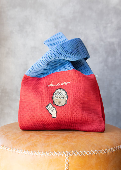 阿弥陀仏の刺繍ニット バッグ 仏像 honok