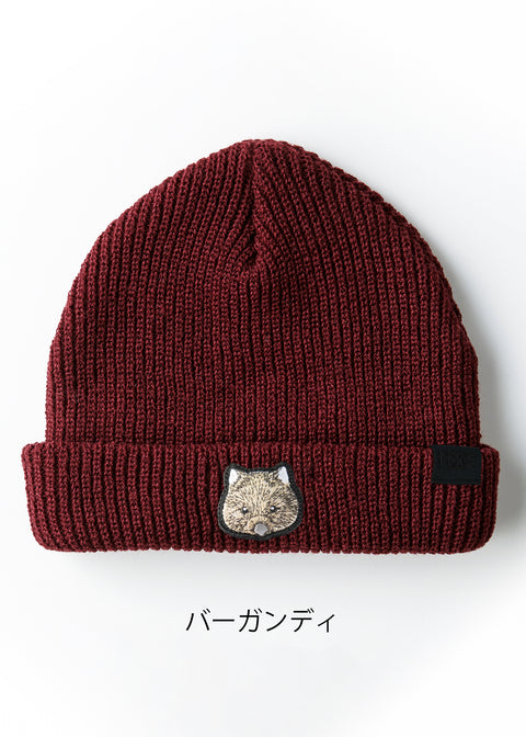 ウォンバット ユキ 刺繍 ニット帽 Nook Nook