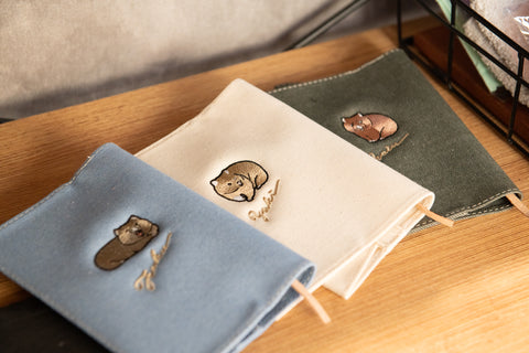 文庫サイズ「ワイン」「フク」「ユキ」 ブックカバー Nook Nook