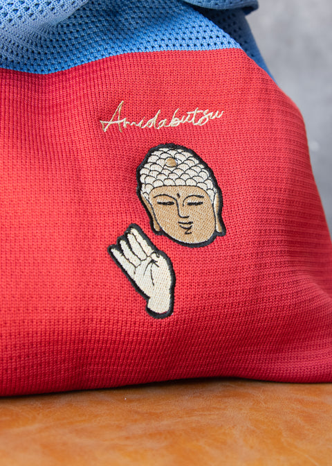 阿弥陀仏の刺繍ニット バッグ 仏像 honok