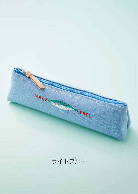 「鯖」ペンケース 刺繍 honok