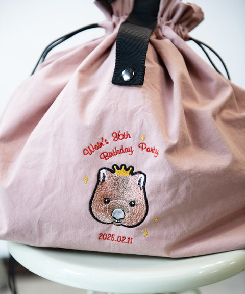 巾着エコバッグ 【期間限定】ワインさんお誕生日記念