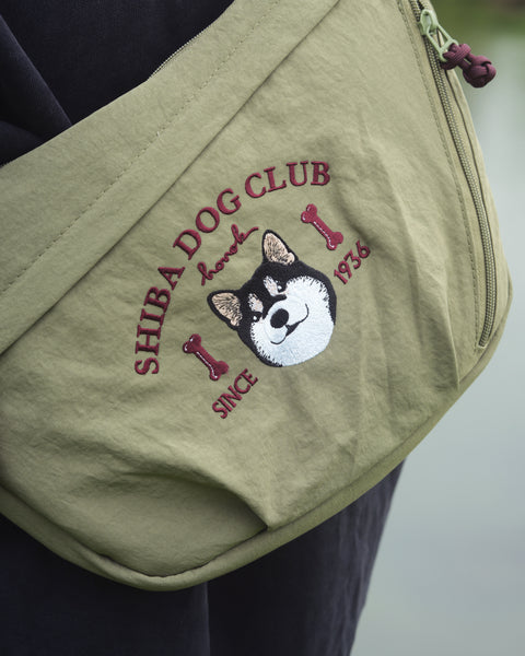 【ボディバッグ】柴犬(黒)刺繍|SHIBA DOG CLUB|honok
