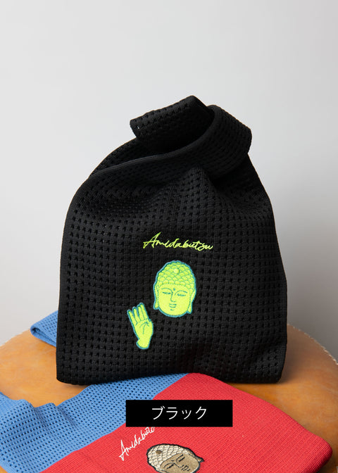 阿弥陀仏の刺繍ニット バッグ 仏像 honok