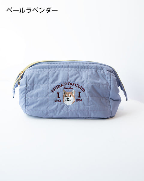 【化粧ポーチ】柴犬(茶)刺繍 名入れ可 大容量 プレゼント| SHIBA DOG CLUB|honok
