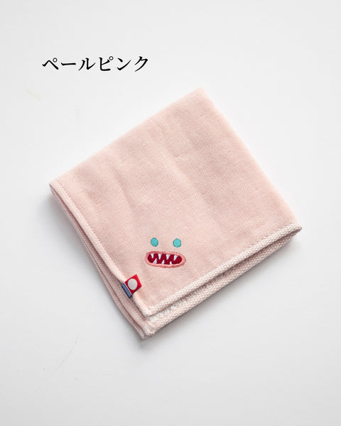 【全8カラー】Paafy Nibbles マンチーモー 刺繍 ハンカチ |今治タオル ギフトに最適 honok