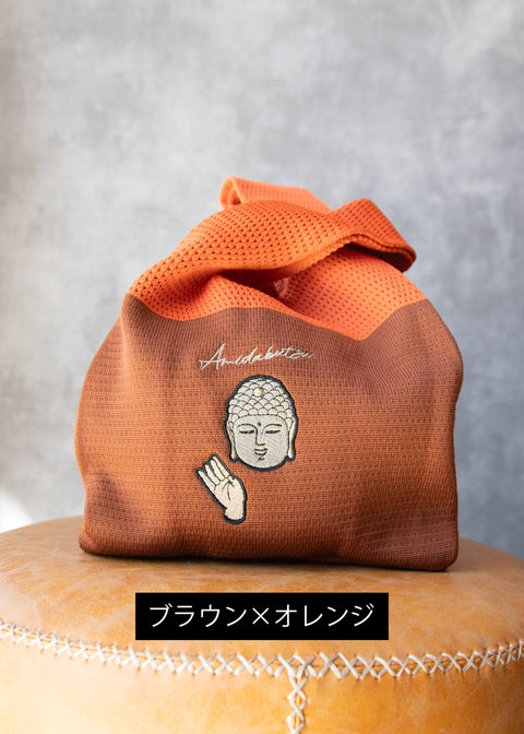 阿弥陀仏の刺繍ニット バッグ 仏像 honok