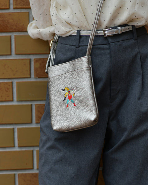 アルゼンチンバックブリーカー スマホバッグ 刺繍 ポーチ ベルト調整可能