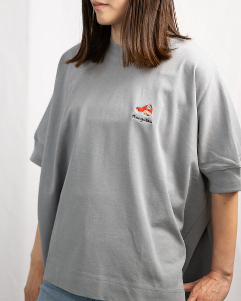 オラウータン刺繍 オーバーサイズTシャツ|Orangutan|ワンポイント刺繍|honok