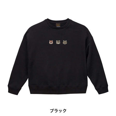 ウォンバット 「ワイン」「フク」「ユキ」 3匹セット トレーナー 裏起毛 ワンポイント刺繍 Nook Nook
