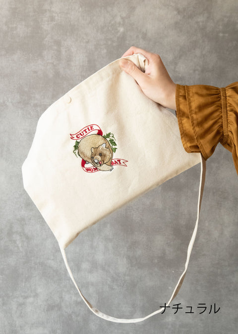「CUTIE WOMBAT」刺繍 サコッシュ Nook Nook