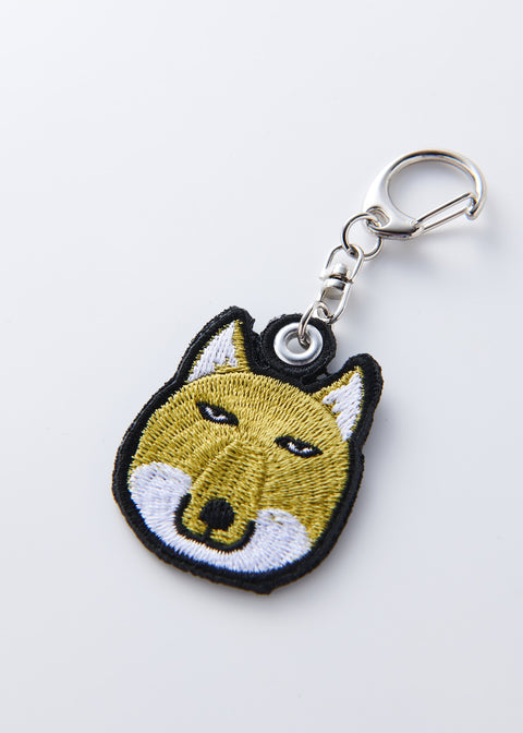 チベットスナギツネ 刺繍キーホルダー 名入れ可能 ギフト