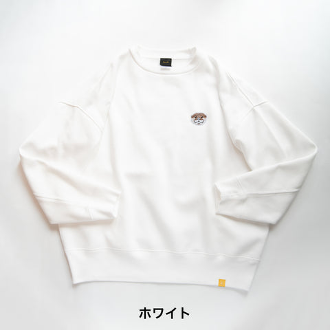 カワウソ 動物 トレーナー 裏起毛 ワンポイント 刺繍 honok