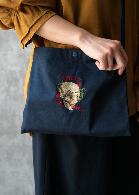 「CUTIE WOMBAT」刺繍 サコッシュ Nook Nook