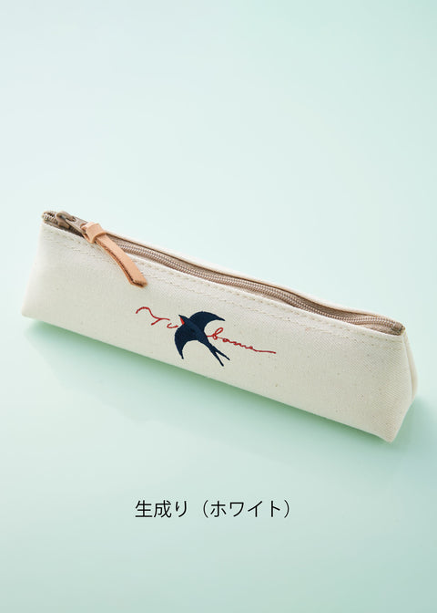 「つばめ」ペンケース 刺繍 honok