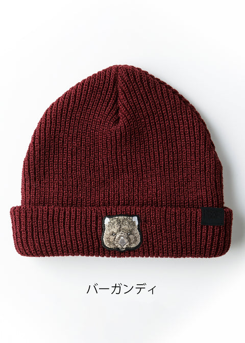 ウォンバット フク 刺繍 ニット帽 Nook Nook