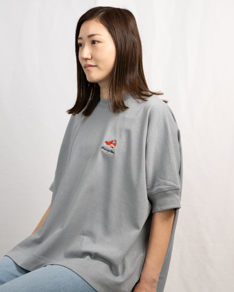 オラウータン刺繍 オーバーサイズTシャツ|Orangutan|ワンポイント刺繍|honok