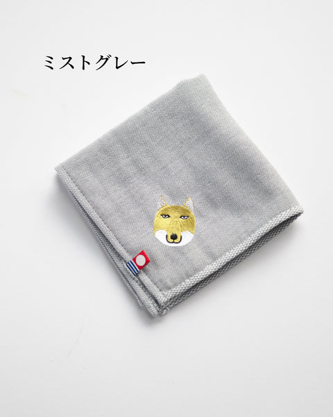 【全8カラー】マヌルネコ 地味かわ 刺繍 ハンカチ |今治タオル ギフトに最適 honok