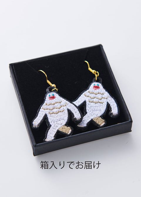 「阿弥陀仏」刺繍ピアス/イヤリング honok