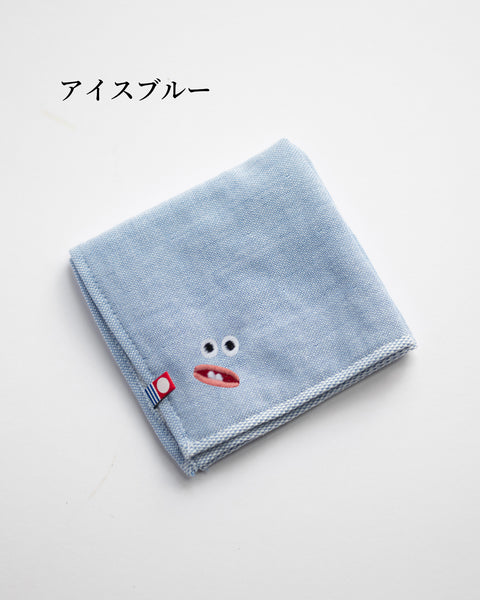 【全8カラー】Paafy Nibbles ギグリー 刺繍 ハンカチ |今治タオル ギフトに最適 honok