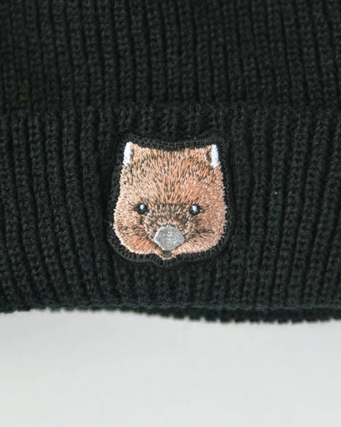 ウォンバット ワイン 刺繍 ニット帽 Nook Nook