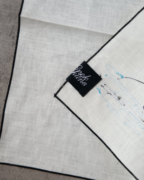 Honok Earthline リネン刺繍ハンカチ〈バク/キリン/カバ〉 honok