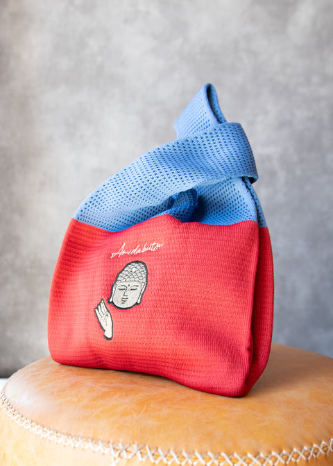 阿弥陀仏の刺繍ニット バッグ 仏像 honok