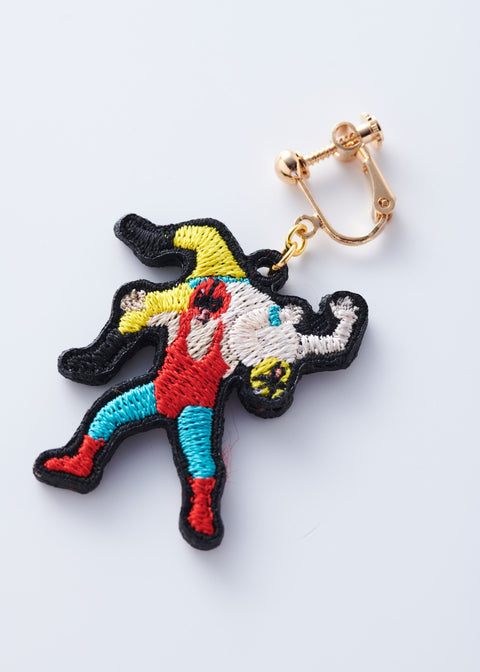 「アルゼンチンバックブリーカー」刺繍ピアス/イヤリング honok