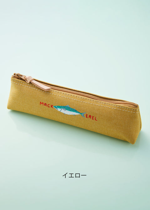 「鯖」ペンケース 刺繍 honok