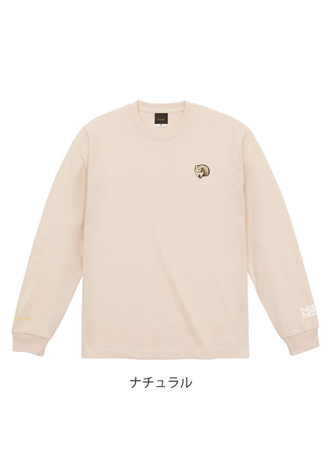 長袖Tシャツ ウォンバット ワインさん ユキちゃん フクくん 刺繍 Nook Nook