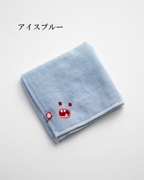 【全8カラー】Paafy Nibbles モッシー 刺繍 ハンカチ |今治タオル ギフトに最適 honok