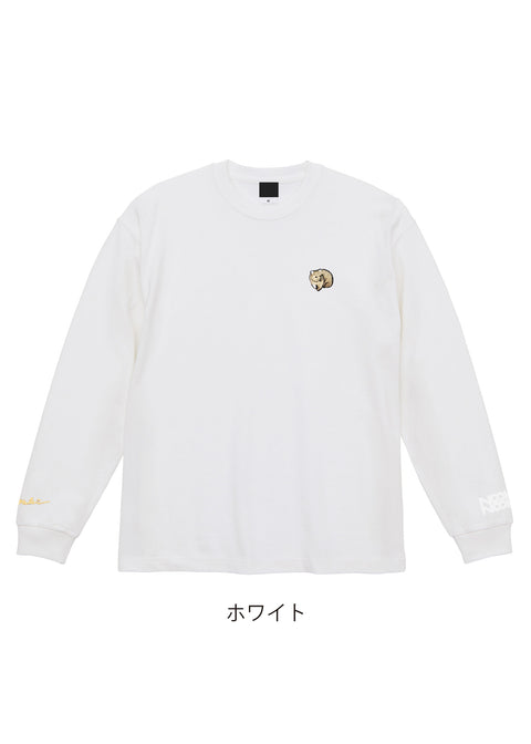 長袖Tシャツ ウォンバット ワインさん ユキちゃん フクくん 刺繍 Nook Nook