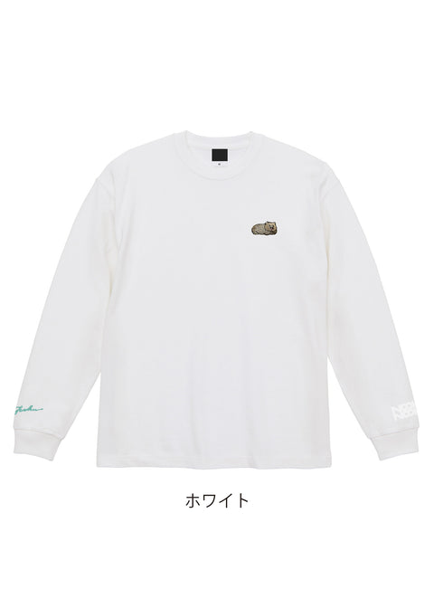 長袖Tシャツ ウォンバット ワインさん ユキちゃん フクくん 刺繍 Nook Nook