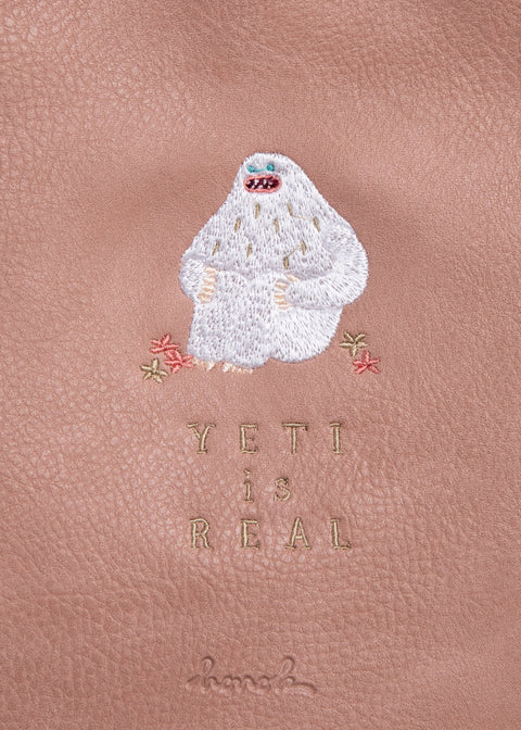 「イエティ(三角座り)」刺繍 ミニバッグ ギフト