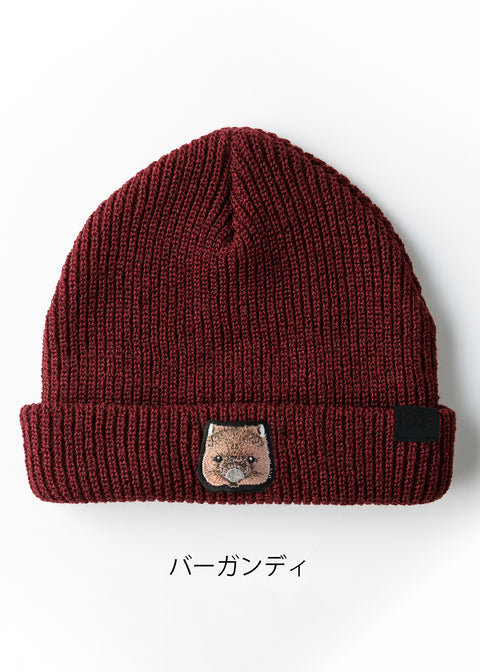 ウォンバット ワイン 刺繍 ニット帽 Nook Nook