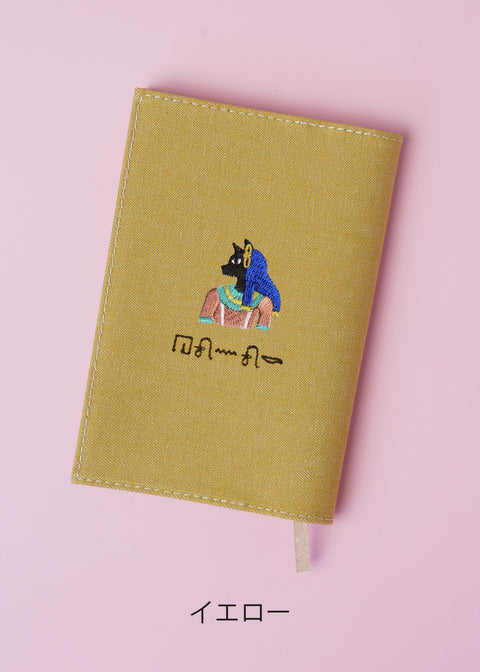 ヒエログリフ文字入れ【文庫カバー】「バステト」刺繍 honok
