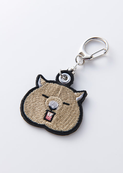ウォンバットの刺繍キーホルダー 名入れ可能 ギフト