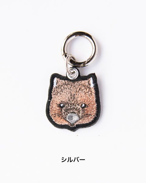 3匹セット ウォンバット「ワイン ユキ フク」刺繍キーホルダー ギフト NookNook