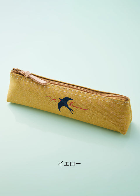 「つばめ」ペンケース 刺繍 honok