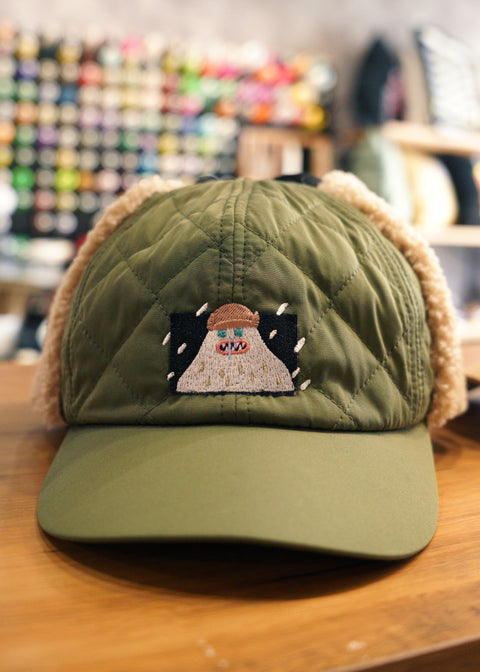 SAMUI イエティ 刺繍 キルティング フライト キャップ honok