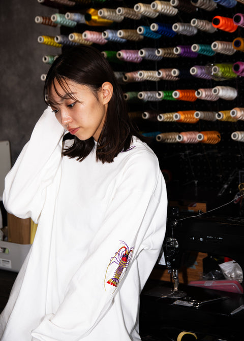 「伊勢海老」「シャコ」ビッグシルエットロンT 長袖Tシャツ Enbi
