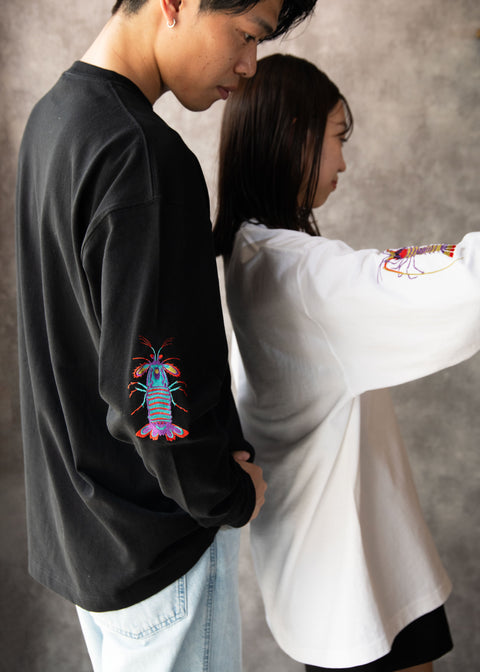 「伊勢海老」「シャコ」ビッグシルエットロンT 長袖Tシャツ Enbi