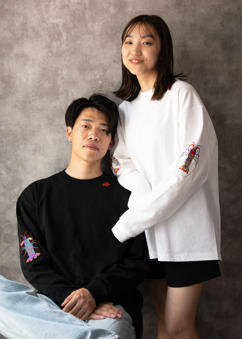 「伊勢海老」「シャコ」ビッグシルエットロンT 長袖Tシャツ Enbi