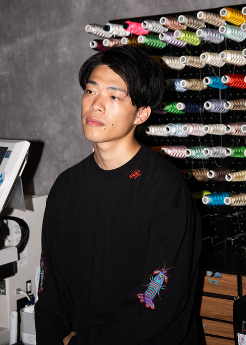 「伊勢海老」「シャコ」ビッグシルエットロンT 長袖Tシャツ Enbi