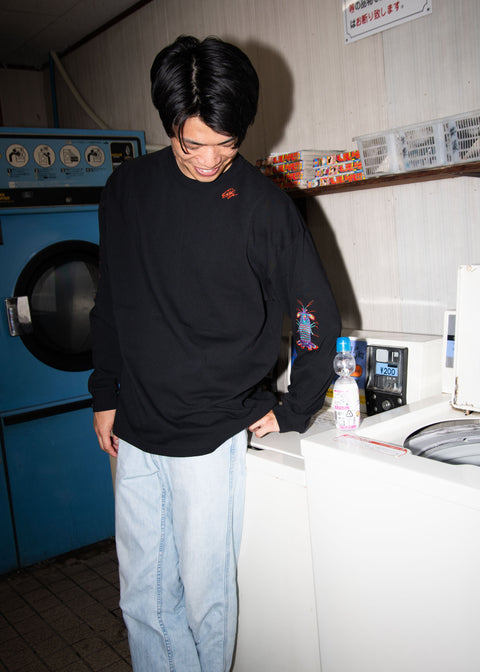 「伊勢海老」「シャコ」ビッグシルエットロンT 長袖Tシャツ Enbi