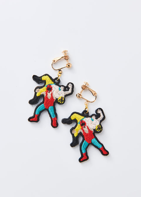 「アルゼンチンバックブリーカー」刺繍ピアス/イヤリング honok